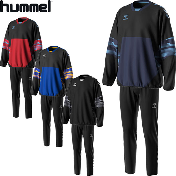 ヒュンメル ウィンドブレーカー メンズ ◆◆ ＜ヒュンメル＞ hummel ユニセックス ハイブリッドピステトップ＆ウーブンパンツ ウィンドブレーカー 上下セット HAW4209-HAW2134P