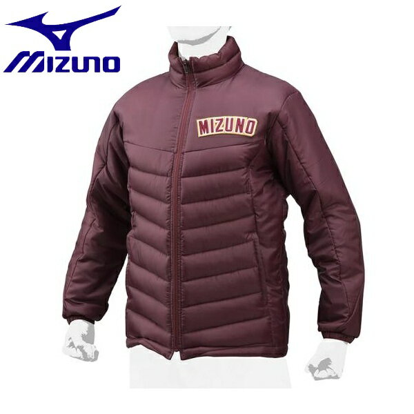 ◆◆【クリアランス】【返品・交換不可】 ＜ミズノ＞ MIZUNO テックフィルジャケット[ユニセックス] 12JE7G30 (63：エンジ)