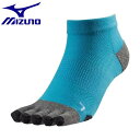 ◆◆送料無料 メール便発送 ＜ミズノ＞ MIZUNO ランニングソックス5本指ソックス[ユニセックス] J2MX8004 (24：サックス)