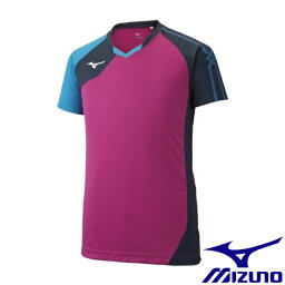 ◆◆送料無料 メール便発送 ＜ミズノ＞ MIZUNO ゲームシャツ(バレーボール)[ジュニア] V2MA9001_j (64：ベリーピンク×ドレスネイビー×ディーバブルー)