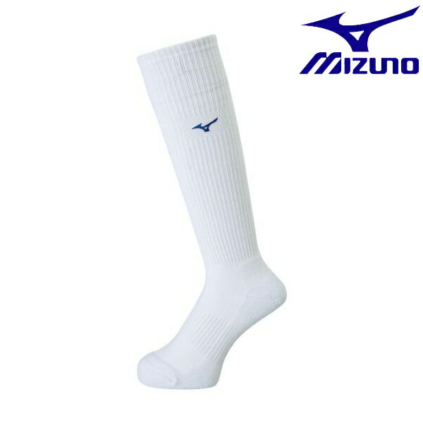 ◆◆送料無料 メール便発送 ＜ミズノ＞ MIZUNO ロングソックス[ユニセックス] V2MX8009 (72：ホワイト×サーフブルー)