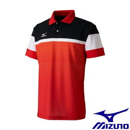 ◆◆送料無料 メール便発送 ＜ミズノ＞ MIZUNO ドライサイエンスゲームシャツ(ラケットスポーツ)[ユニセックス] 62JA7015 (62：チャイニーズレッド)