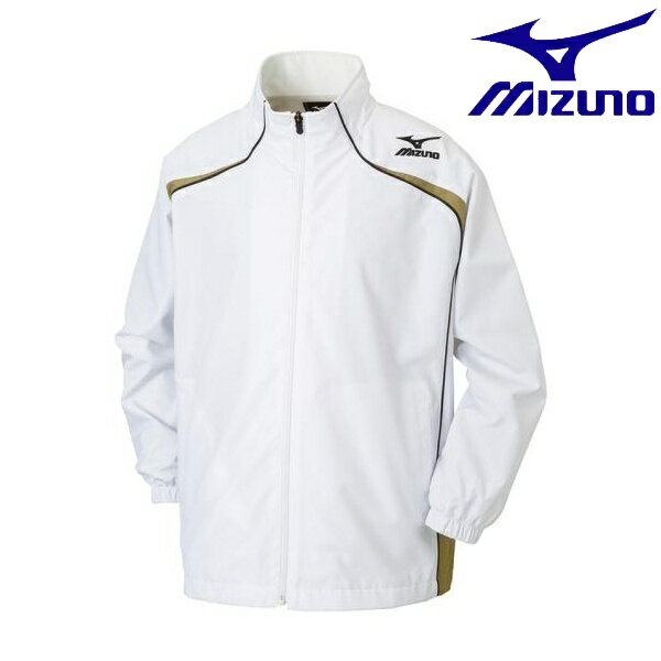 ◆◆ ＜ミズノ＞ MIZUNO ウィンドブレーカーシャツ(バスケットボール)[ジュニア] W2JE6901 (01：ホワイト×ゴールド×ブラック)