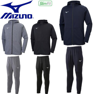 ◆◆ ＜ミズノ＞ 【MIZUNO】 ユニセックス ソフトニットパーカー(フルジップ)＆パンツ ジャージ上下セット セットアップ 32MC9118-32MD9118