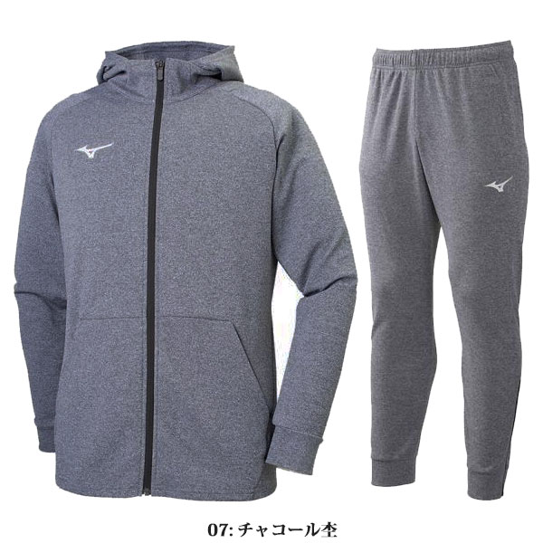 ◆◆ ＜ミズノ＞ 【MIZUNO】 ユニセックス ソフトニットパーカー(フルジップ)＆パンツ ジャージ上下セット セットアップ 32MC9118-32MD9118