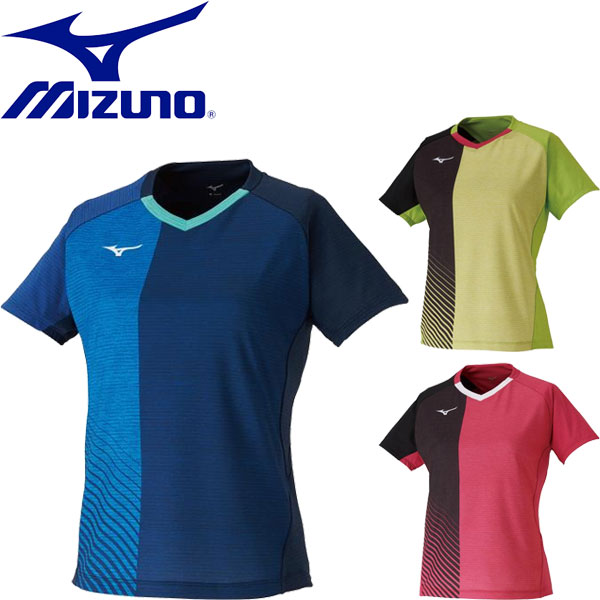 ◆◆送料無料 メール便発送 ＜ミズノ＞ MIZUNO レディース ゲームシャツ(2020年卓球日本代 ...