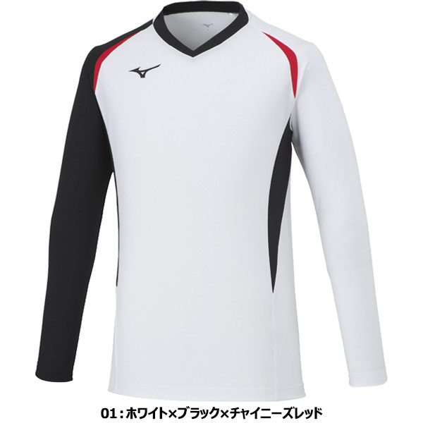 ◆◆送料無料 メール便発送 ＜ミズノ＞ MIZUNO ユニセックス ジュニア 長袖ゲームシャツ バレーボール V2MA2122 2