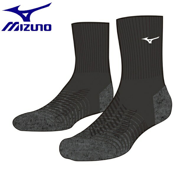 ◆◆送料無料 メール便発送 ＜ミズノ＞ MIZUNO BIO GEAR SONICソックス（ミドル）(ユニセックス) V2MX0112 (09：ブラック) バレーボール