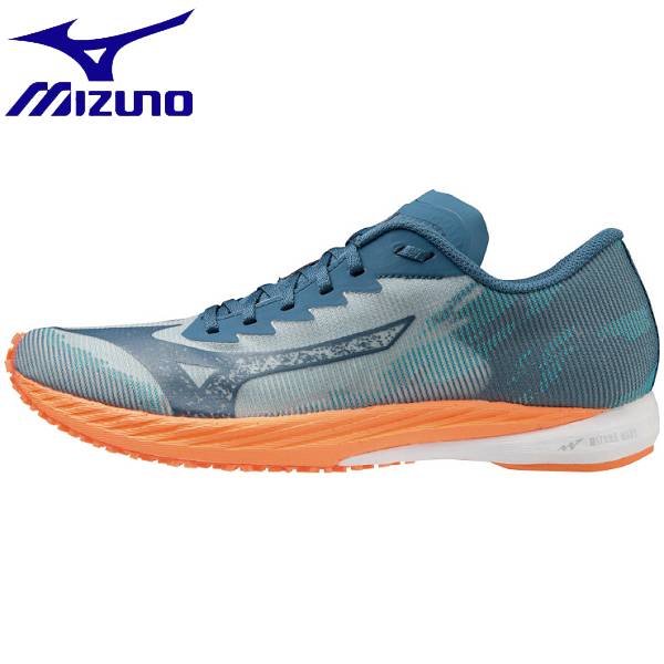 MIZUNO ENERZY LITEを搭載。更なる軽量性とエネルギーリターンで高速走行を。仕様カラー 20：オレンジ×ブルーグリーンサイズ 24.5～28.5質量 約175g(27.0cm片方)甲材 合成繊維×人工皮革底材 合成底ウィズ 3...