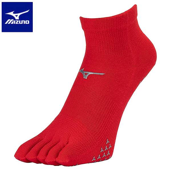 ◆◆送料無料 メール便発送 ＜ミズノ＞ MIZUNO 5本指ソックス（ショート丈・滑り止め付）(ユニセックス) U2MXB014 (62) 陸上競技