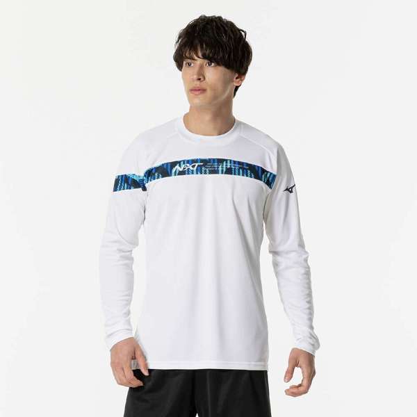 ◆◆メール便発送 【特価】 ＜ミズノ＞ MIZUNO N-XTプラクティスシャツ（長袖）(ユニセックス) V2MAB512 (01) バレーボール