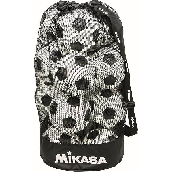 ◆◆送料無料 メール便発送 ＜ミカサ＞ MIKASA ボールバック メッシュ巾着型 特大 MBAL (ブラック) サッカー・フットサル