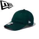 ◆◆ ＜ニューエラ＞ NEWERA キャップ 9TWENTY ウォッシュドコットン ベーシック ダークグリーン × ホワイト 13552119