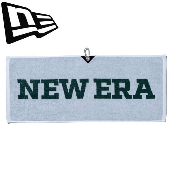 ◆◆送料無料 メール便発送 ＜ニューエラ＞ NEWERA タオル ワードマークロゴ ホワイト × フィールドグリーン 13517844 ゴルフ
