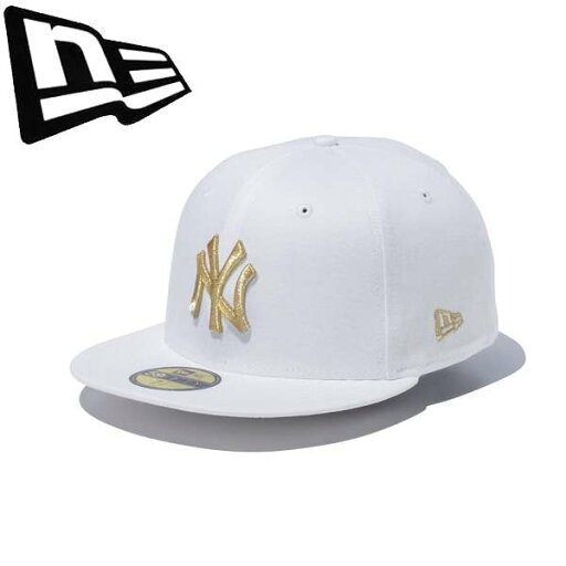 ◆◆ <ニューエラ> NEWERA キャップ 59FIFTY ニューヨーク・ヤンキース ホワイト × ゴールド 14525197 ◆◆ <ニューエラ> NEWERA キャップ 59FIFTY ニューヨーク・ヤンキース ホワイト × ゴールド 14525197
