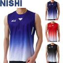 ◆◆メール便発送 <ニシスポーツ> NISHI ジャカードレーシングスリーブレステックシャツ ユニセックス 陸上競技 2811A401