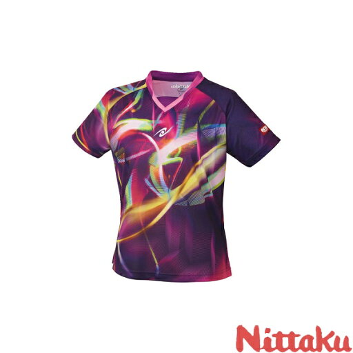 ◆◆メール便発送 <ニッタク> Nittaku スカイトリックレディースシャツ NW2208 (50)パープル 卓球 ◆◆メール便発送 <ニッタク> Nittaku スカイトリックレディースシャツ NW2208 (50)パープル 卓球