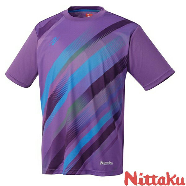 ◆◆メール便発送 ＜ニッタク＞ Nittaku フリートTシャツ NX2012 (50)パープル 卓球