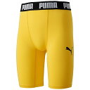 ◆◆メール便発送 <プーマ> PUMA コンプレッション ジュニアショートタイツ 656334 (07:サイバーイエロー/プーマブラック)
