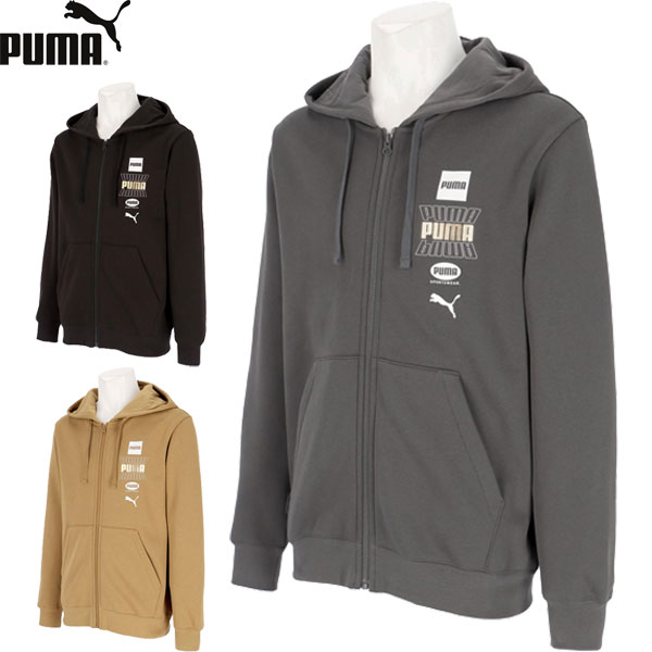 ◆◆ ＜プーマ＞ PUMA ESS LOGO LAB ホリデー フリース スウェットフルジップフーディー メンズ 691097