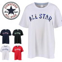 送料無料 メール便発送 即納可★【CONVERSE】コンバース ウィメンズ プリント Tシャツ 半袖シャツ ALL STAR オールスターロゴ レディース CB301356