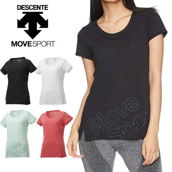 送料無料 メール便発送 即納可☆【DESCENTE】デサント Move Sports 超特価 ウィメンズ モイスチャーニット Tシャツ レディース DMWNJA53