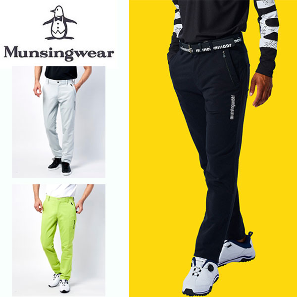 マンシングウェア 即納可☆【Munsingwear】マンシングウェア デザインパンツ ヒートナビ/はっ水/ストレッチ メンズ ゴルフパンツ MEMSJD05