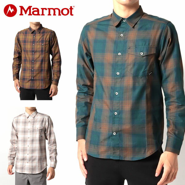 送料無料 メール便発送 即納可☆【Marmot】マーモット オンブレチェック柄長袖シャツ／Ombre L/S Shirt アウトドア 長袖シャツ TOMSJB76