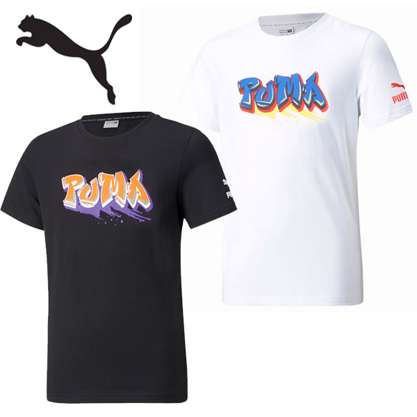 メール便発送 即納可☆【PUMA】プーマ キッズ STREET ART グラフィック Tシャツ 531831