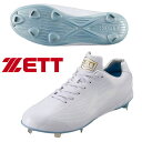 即納可★ 【ZETT】ゼット 金具スパイク ウイニングロード WH 野球 スパイク BSR2207WH 1111(4)