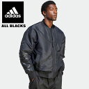 即納可☆【adidas】アディダス オールブラックス ラグビー 薄手中綿ジャケット MA1 ライフスタイル BWJ35