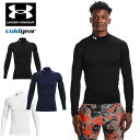メール便発送 即納可☆【UNDER ARMOUR】アンダーアーマー UA コールドギアアーマー コンプレッション モックシャツ 1366072(4)