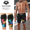 メール便発送 即納可☆【ARENA】アリーナ アクアレーシング スパッツ(ハーフレッグ)メンズ 競泳水着 AS4FRC21M