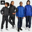 即納可★ 【adidas】アディダス エッセンシャルズ スリーストライプス ウーブントラックスーツ セットアップ キッズ 子供 上下セット ECN98