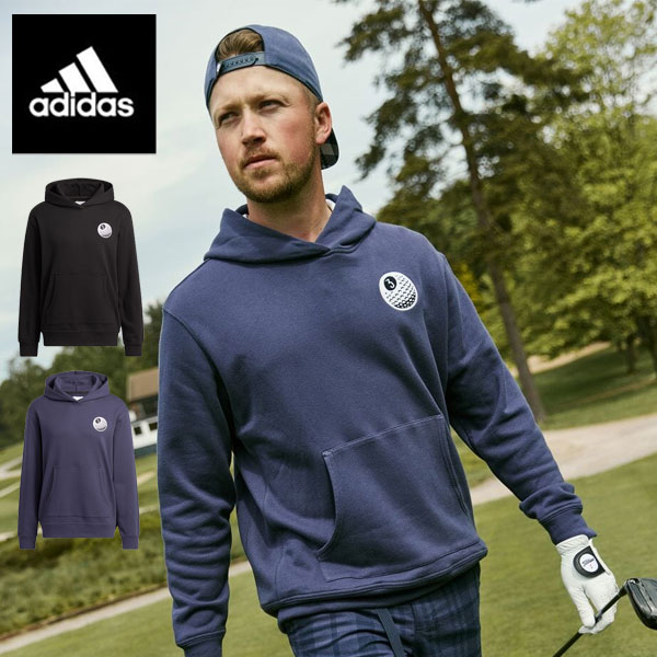 即納可☆【adidas】アディダス ADICROSS ボールエンブレム プルオーバー ゴルフ スウェット パーカー TG598