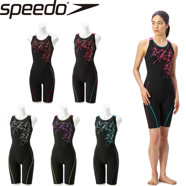◆◆□ ＜スピード＞ SPEEDO レディース スプラッシュドットルースンニースキン フィットネス水着 水泳 SFW12059