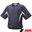 ◆◆ <エスエスケイ> SSK ハーフZIP半袖裏メッシュプレジャン BWP2411H (7010)