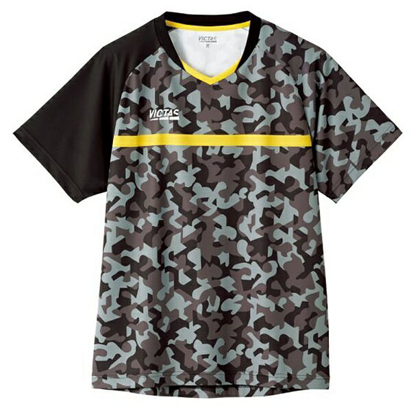 ◆◆メール便発送 ＜ヴィクタス＞ VICTAS ダズルゲームシャツ 612201 (1000)BK 卓球