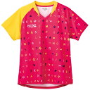 ◆◆メール便発送 <ヴィクタス> VICTAS ポップフォント レディスゲームシャツ 612303 (7100)ホットピンク 卓球