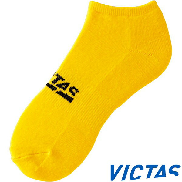 ◆◆送料無料 メール便発送 ＜ヴィクタス＞ VICTAS INSTEP LOGO ANKLE SOCKS 662101 (3000)イエロー 卓球