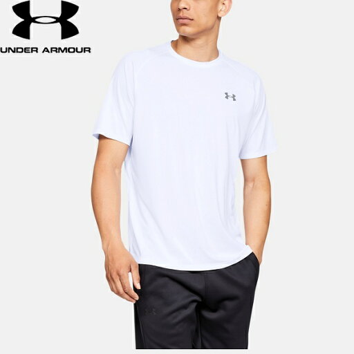 ◆◆メール便発送 <アンダーアーマー> UNDER ARMOUR テック ショートスリーブ Tシャツ(トレーニング/MEN) 1358553 (White/OvercastGray(100)) ◆◆メール便発送 <アンダーアーマー> UNDER ARMOUR テック ショートスリーブ Tシャツ(トレーニング/MEN) 1358553 (White/OvercastGray(100))