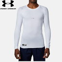 ◆◆メール便発送 <アンダーアーマー> UNDER ARMOUR ヒートギアアーマー コンプレッション ロングスリーブ クルー(ベースボール/MEN) 1358646 (White(100))(4)