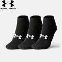 ◆◆送料無料 メール便発送 ＜アンダーアーマー＞ UNDER ARMOUR コア ローカット ソックス (3足セット)(トレーニング/UNISEX) 1361574 (Black/Black/White(001))