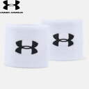 ◆◆送料無料 メール便発送 ＜アンダーアーマー＞ UNDER ARMOUR パフォーマンス リストバンド(2個セット)(トレーニング/MEN) 1276991 (White/Black(100))