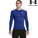 ◆◆送料無料 メール便発送 ＜アンダーアーマー＞ UNDER ARMOUR UAヒートギアアーマー ロングスリーブ シャツ(トレーニング/MEN) 1361524 (ROYAL/WHITE(400))