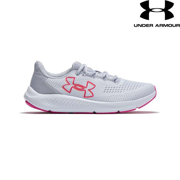 ◆◆ ＜アンダーアーマー＞ UNDER ARMOUR UAチャージド パスート3 ビックロゴ(ランニング/WOMEN) 3026523 (HGY/MGA/FLP(106))