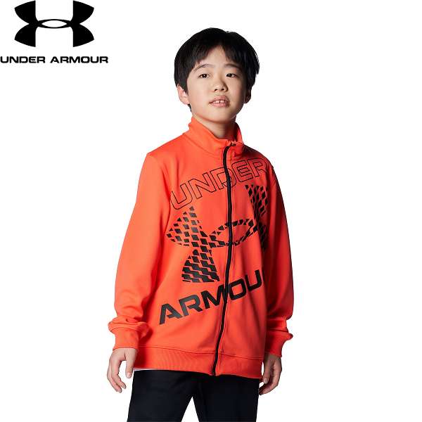 ◆◆ ＜アンダーアーマー＞ UNDER ARMOUR UAトラックジャケット(トレーニング/KIDS) 1384688 (RushRed/Black(820))