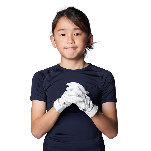 ◆◆送料無料 メール便発送 ＜アンダーアーマー＞ UNDER ARMOUR UAクリーンアップ バッティンググローブ(ベースボール/KIDS) 1384753 (White/MetallicSilver/MetallicSilver(100)) 3