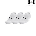 ◆◆メール便発送 <アンダーアーマー> UNDER ARMOUR UAトレーニング コットン ノーショー ソックス (3足セット)(トレーニング/UNISEX)...