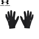 ◆◆メール便発送 <アンダーアーマー> UNDER ARMOUR UAストーム ラン ライナーグローブ(ランニング/MEN) 1377510 (Black/Black/BlackReflective(001))(4)